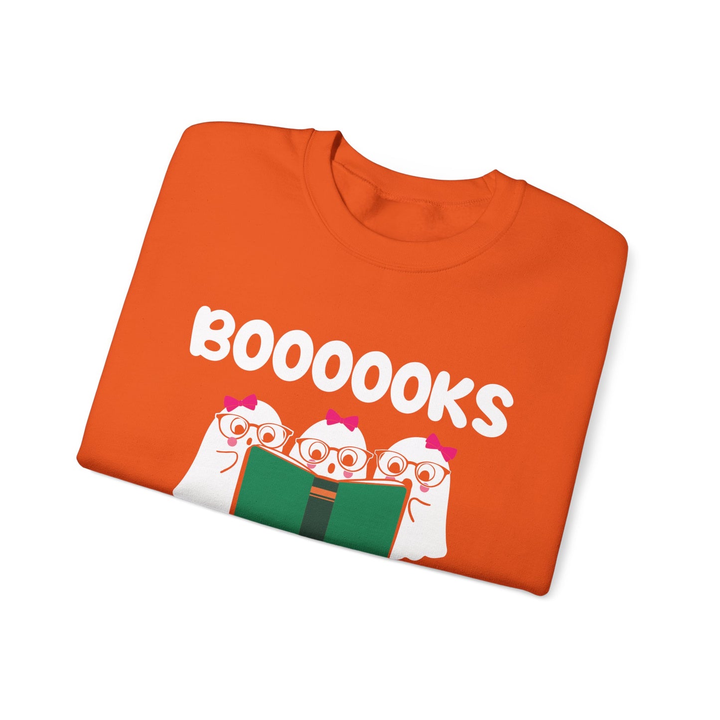 Ghost Reading Books Sweatshirt Bookish Halloween Sweater Funny Halloween Teacher Gift Librarian Halloween Sweatshirt Booooks Ghost Crewneck