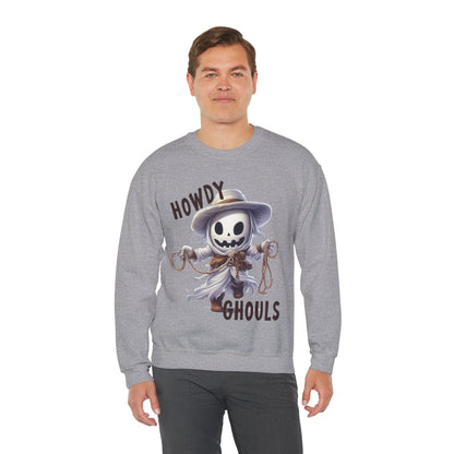 Howdy Ghouls Western Halloween Sweatshirt Funny Western Ghost Halloween Sweater Punny Ghost Howdy Ghouls Pullover Sweater Fall Unisex Gift