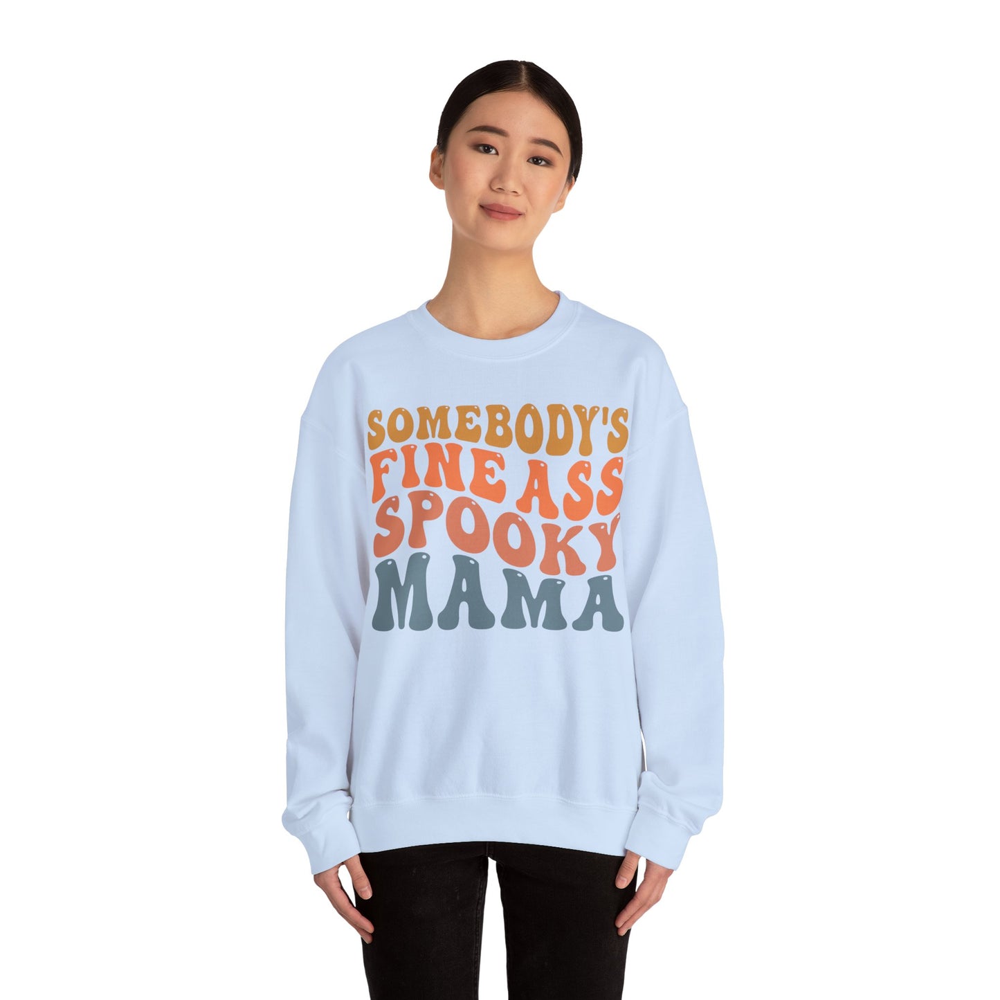 Somebody's Fine Ass Spooky Mama Sweatshirt Funny Halloween Sweater Retro Boho Halloween Mama Sweat Mom Life Apparel Halloween Ghost Mom Gift