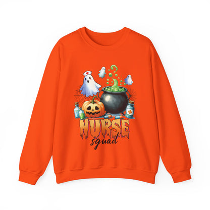 Nurse Squad Halloween Sweatshirt School Nurse Sweater Cute Ghost Nurse Gift Spooky Season Pullover Sweater Boo Ghost Nursing Student Gift