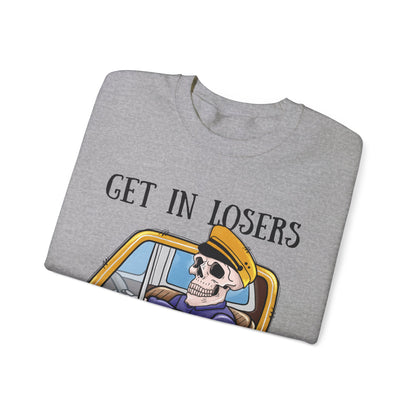 Get In Losers We're Saving HalloweenTown Sweatshirt Funny Halloween Sweater Get In Loser Halloween Crewneck Spooky Season Halloween Outfit