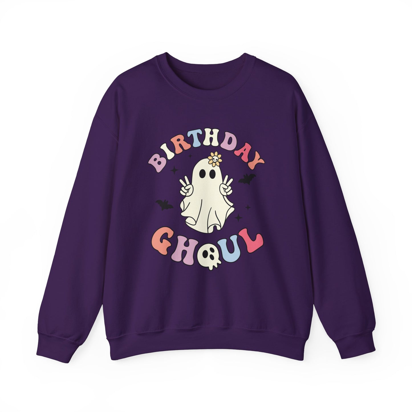 Birthday Ghoul Sweatshirt Funny Halloween Birthday Sweater Retro Halloween Ghost Sweatshirt Spooky Season Groovy Halloween Birthday Party