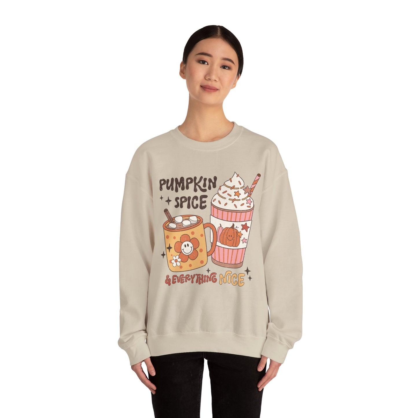 Pumpkin Spice and Everything Nice Sweatshirt Hot Chocolate Sweater Pumpkin Spice Sweater Fall Coffee Sweat Retro Fall Latte Autumn Apparel