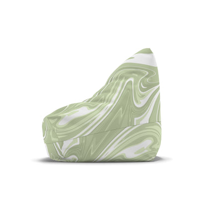 Green Marble Swirls Bean Bag Chair Cover Groovy Green Home Decor 60s Trippy Hippie Teens Dorm Adult Bedroom Gaming Room Chair Furniture Gift