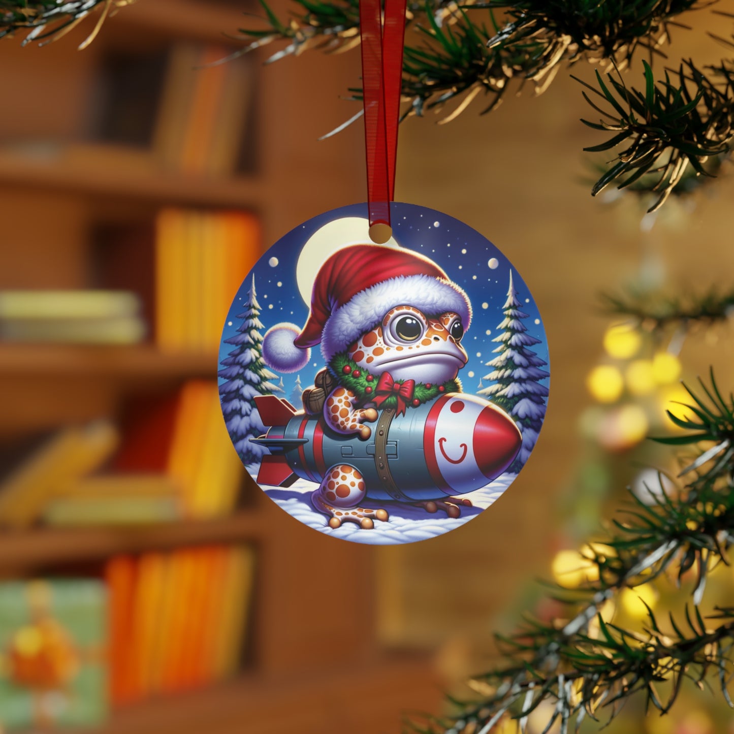 Missile Toad Funny Christmas Ornament Funny Viral Meme Mistletoe Missiletoad Pun Gag Christmas Decor Stocking Stuffer White Elephant Gift