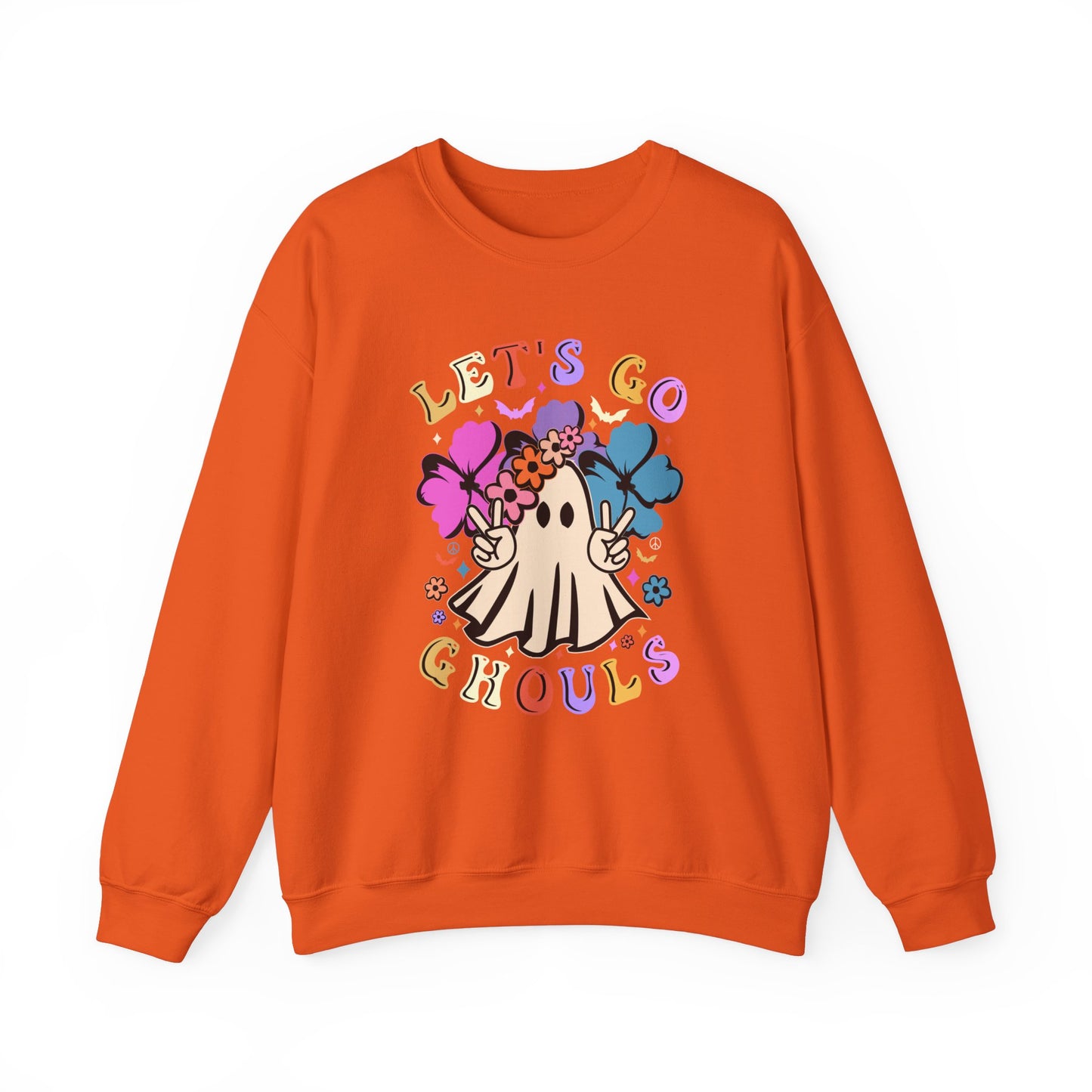 Lets Go Ghouls Sweatshirt Halloween Sweatshirt Funny Halloween Sweater Retro Ghost Sweater Ghost Halloween Sweatshirt Spooky Season Crewneck