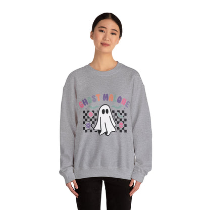 Ghost Malone Sweatshirt Retro Vintage Halloween Sweater Cute Ghost Sweat Funny Halloween Crewneck Spooky Season Sweatshirt Stay Spooky Gift