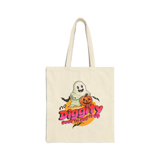 No Diggity Bout To Bag It Up Tote Trick or Treat Bag Cute Ghost Halloween Bag Funny Halloween Trick-or-Treat Retro Spooky Season Bag Gift