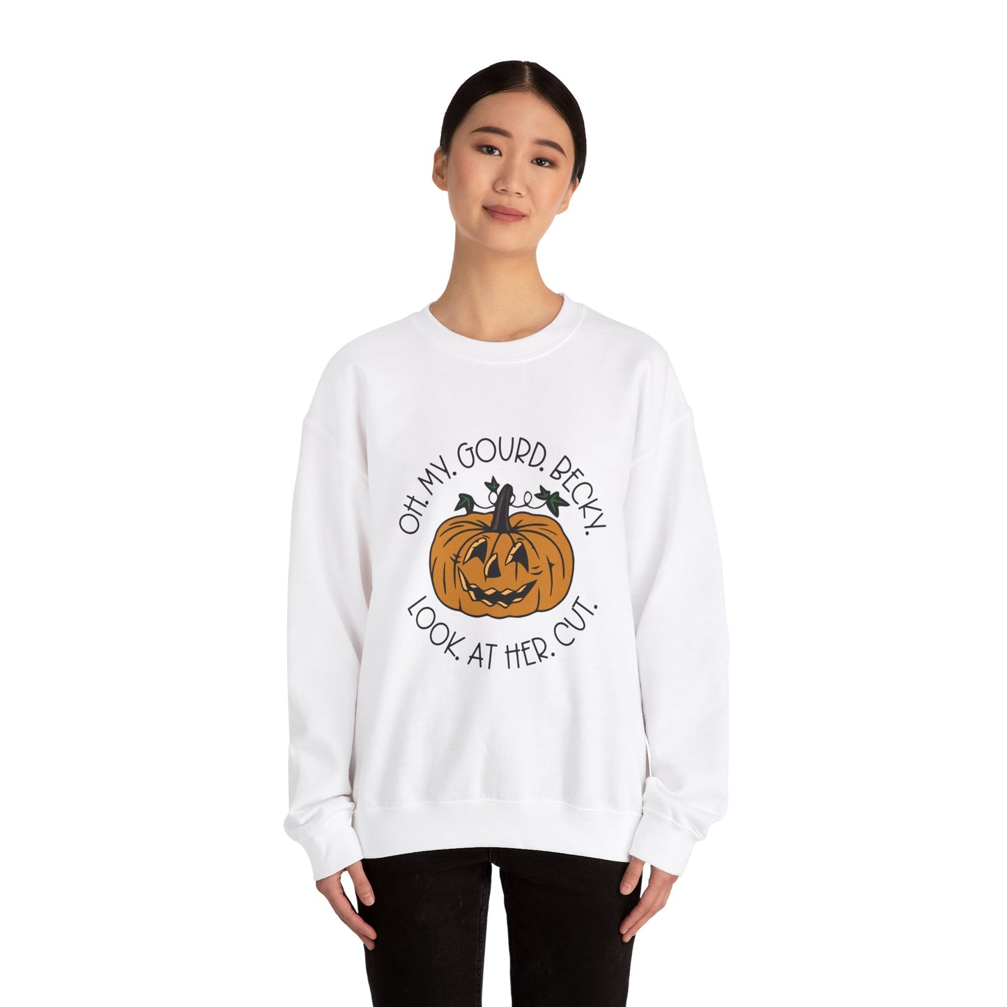 Oh My Gourd Becky Sweatshirt Funny Fall Sweater Friendsgiving Sweatshirt Cute Thanksgiving Sweater Autumn Aesthetic Apparel Fall Pun Sweater