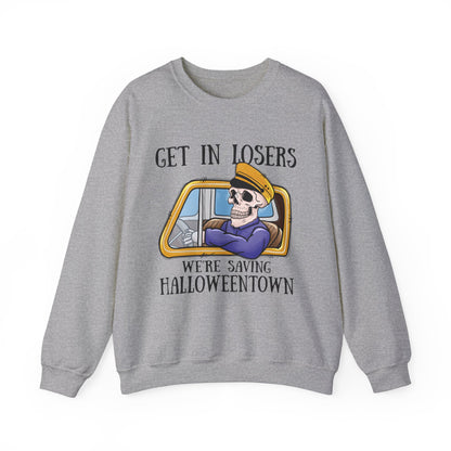 Get In Losers We're Saving HalloweenTown Sweatshirt Funny Halloween Sweater Get In Loser Halloween Crewneck Spooky Season Halloween Outfit