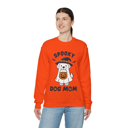 Spooky Dog Mom Sweatshirt Halloween Ghost Dog Sweater Women Dog Lover Pullover Cute Dog Mom Gift Trick or Treat Dog Mom Halloween Sweatshirt