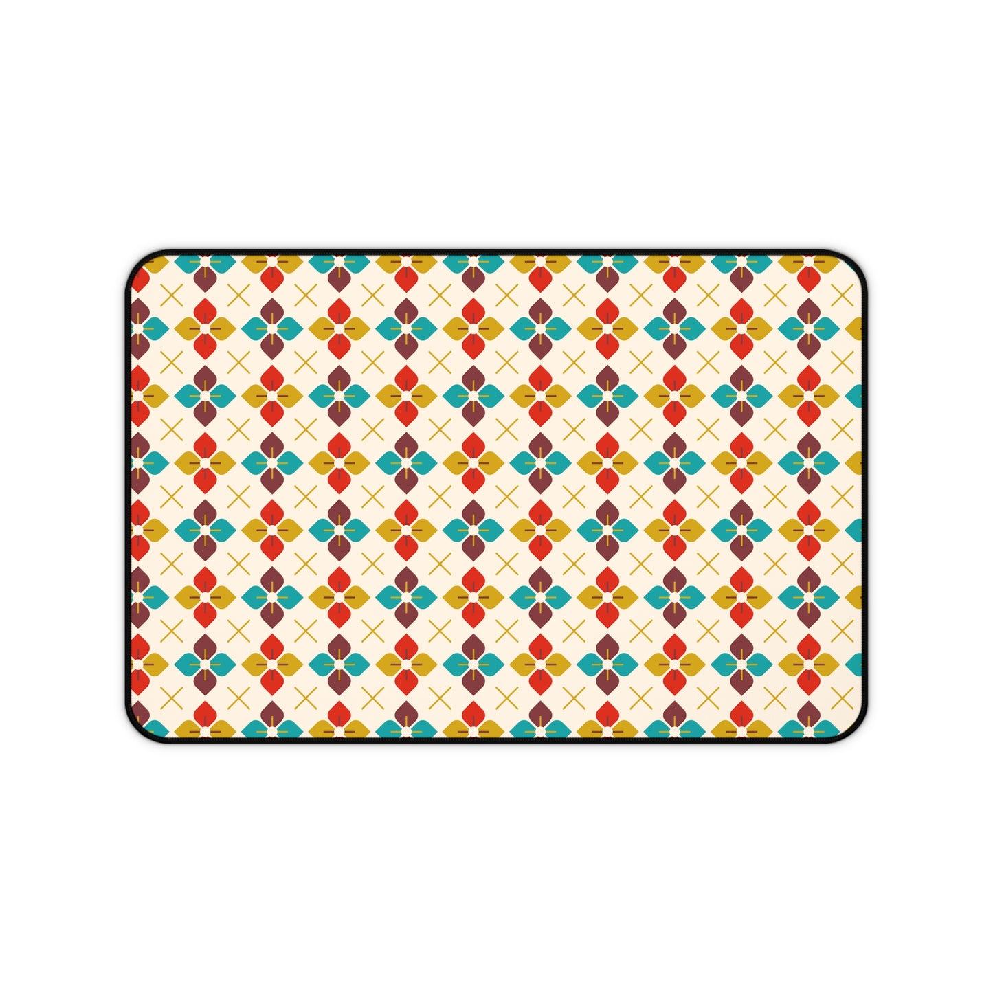 Mid Century Modern Desk Mat 1960s Retro Groovy Hippie Office Desk Accessories Boho Chic Mouse Pad Funky Vintage Desk Pad Unique Gift Idea