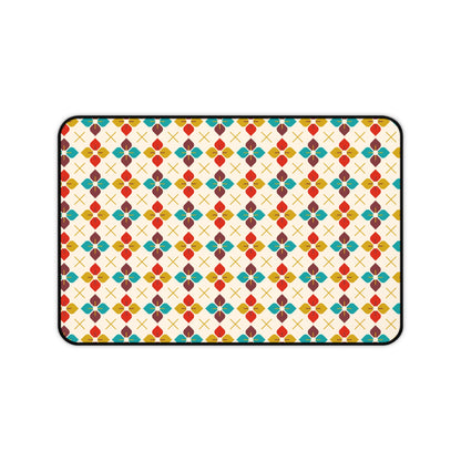 Mid Century Modern Desk Mat 1960s Retro Groovy Hippie Office Desk Accessories Boho Chic Mouse Pad Funky Vintage Desk Pad Unique Gift Idea