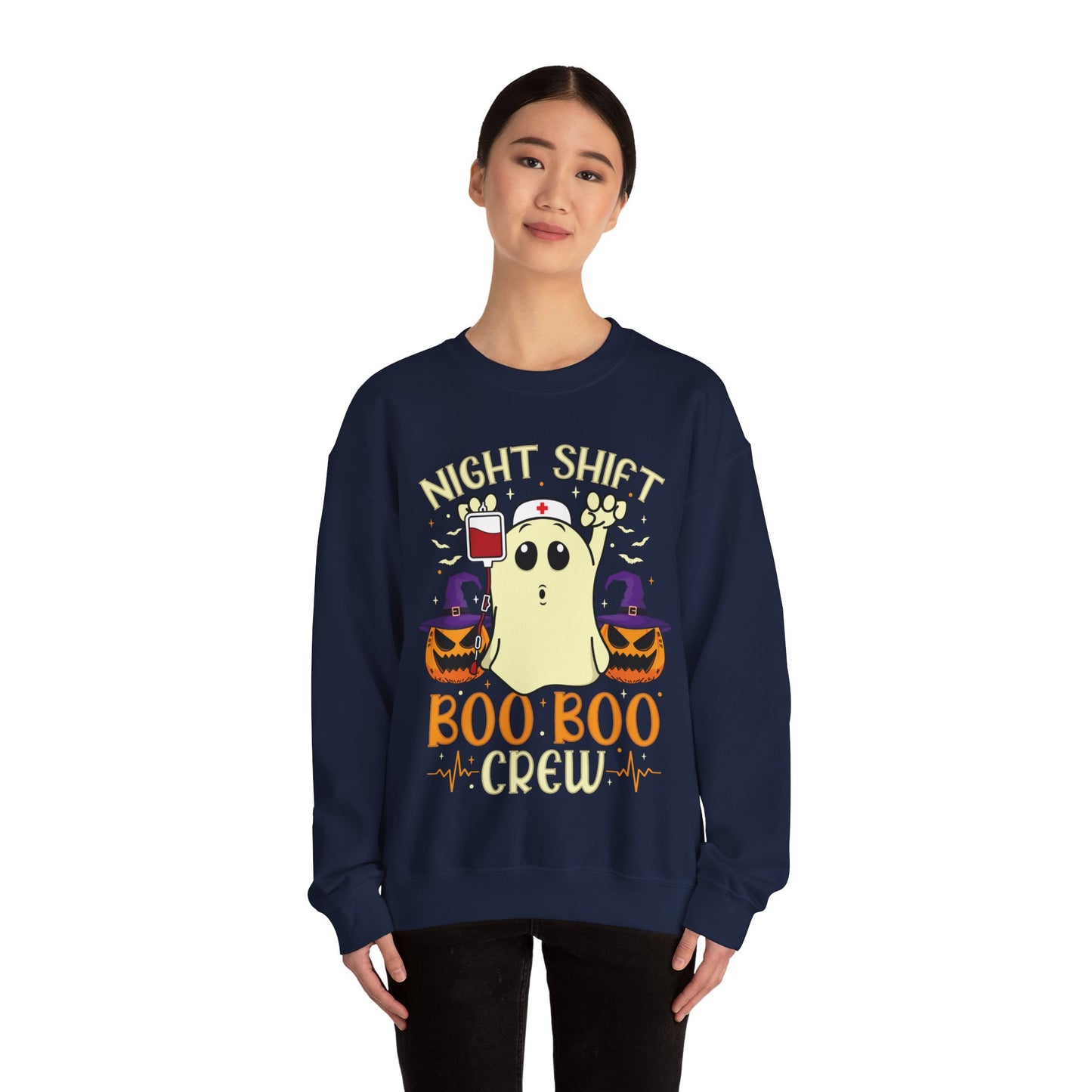 Night Shift Boo Boo Crew Sweatshirt Halloween Nurse Sweater Halloween Night Shift Nurse Sweatshirt Boo Crew Fall Autumn Nursing Student Gift