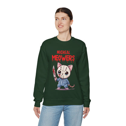 Michael Meowers Sweatshirt Funny Halloween Cat Lover Sweater Horror Character Sweatshirt Horror Movie Addicts Sweater Horror Fan Club Gift