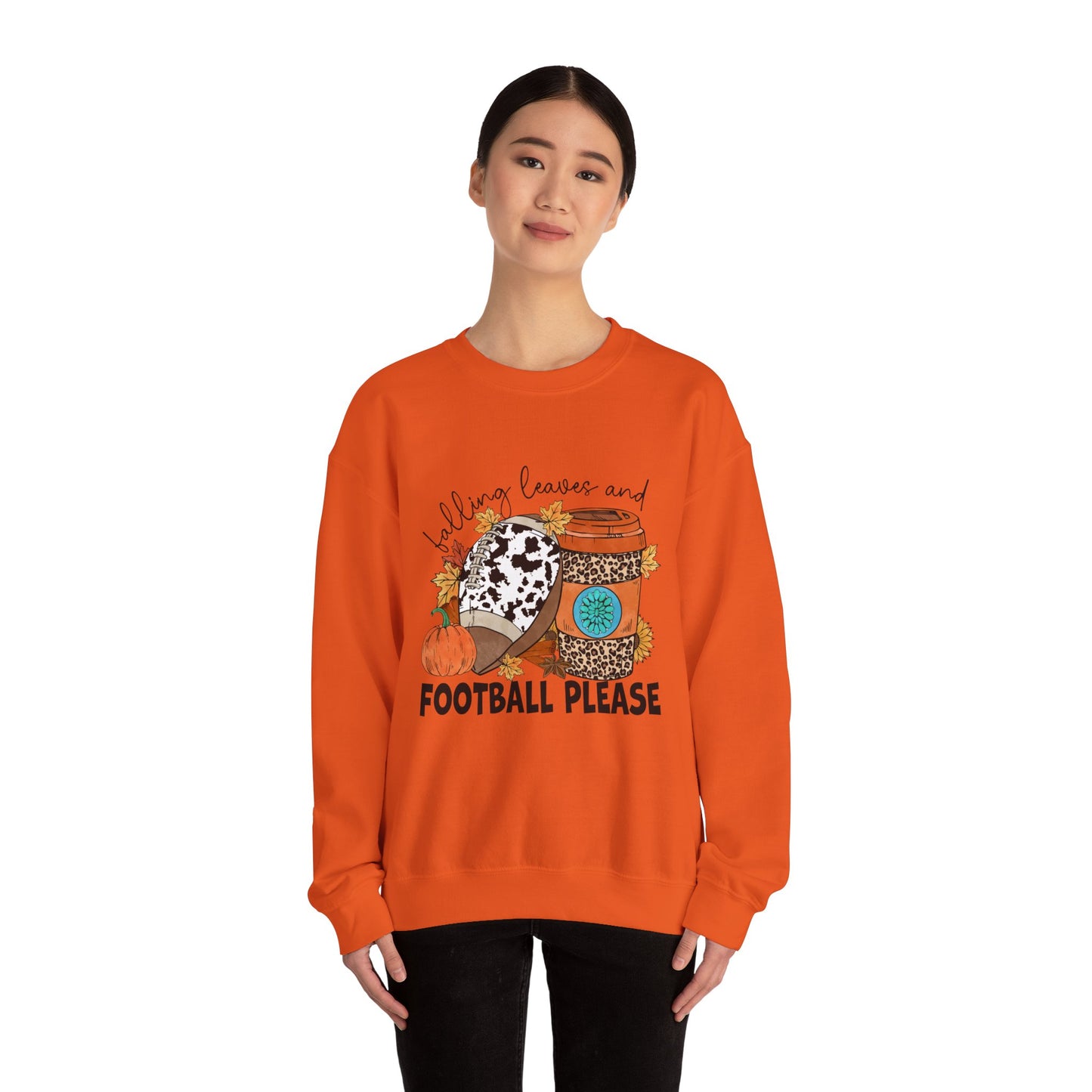 Autumn Leaves And Football Please Sweatshirt Fall Leaves Sweater Fall Football Sweatshirt Fall Vibes Sweater Unisex Fall Shirt Autumn Sweat