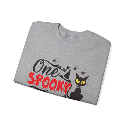 One Spooky Teacher Sweatshirt Cute Spooky Teacher Sweater Retro Teacher Halloween Sweatshirt Black Cat Lover Teacher Sweater Back To School