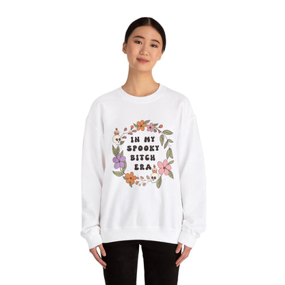 In My Spooky Bitch Era Sweatshirt Funny Halloween Sweater Trendy Retro Halloween Spooky Bitch Vintage Halloween Sweater Fall Season Women