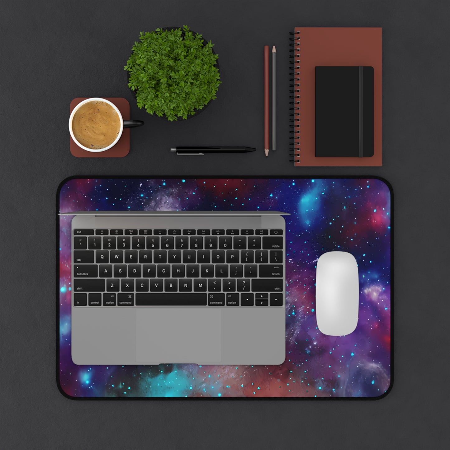 Galaxy Desk Mat Cosmic Outer Space Office Desk Accessories Bohemian Mouse Pad Universe Desk Pad Celestial Gaming Mousepad Unique Gift Idea