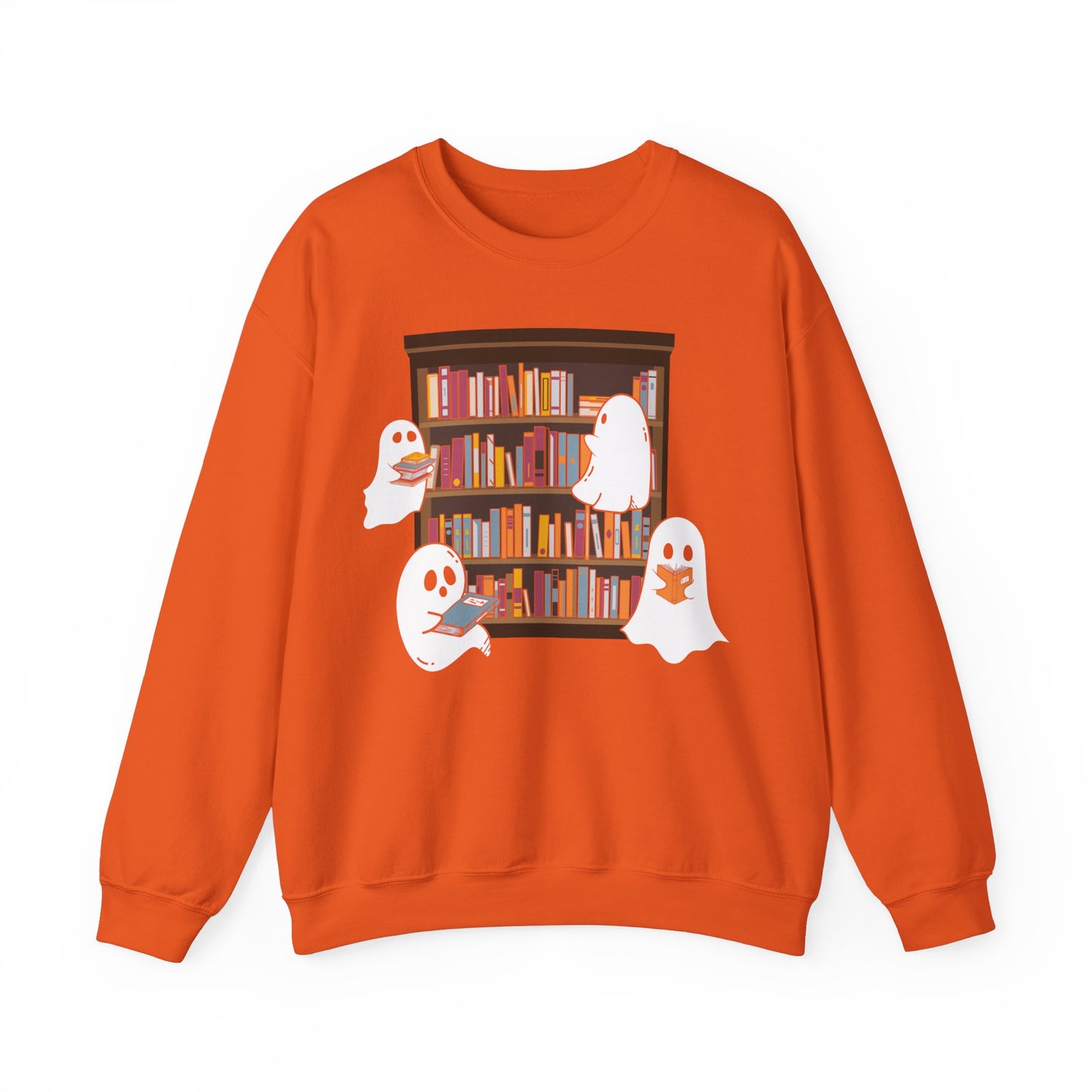 Ghosts Reading Sweatshirt Teacher Halloween Sweater Librarian Sweatshirt Book Lover Sweater Read More Booooks Sweat Halloween School Sweater