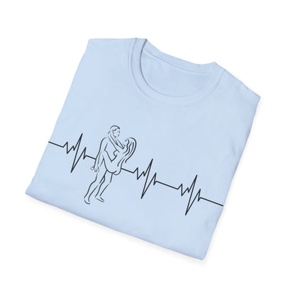 Unisex Heartbeat Kama Sutra T Shirt, Favorite Sexual Pose No.48,Erotic Sexual Desire Couples Gift,Naughty Kinky Adult T-shirt