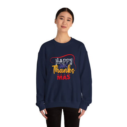 Happy Hallothanksmas Sweatshirt Halloween Sweater Thanksgiving Sweatshirt Christmas Apparel Fall Sweater Holiday Season Outfit Autumn Jumper