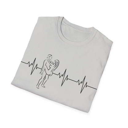 Unisex Heartbeat Kama Sutra T Shirt, Favorite Sexual Pose No.48,Erotic Sexual Desire Couples Gift,Naughty Kinky Adult T-shirt