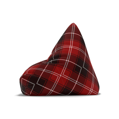 Tartan Bean Bag Chair Cover Red Scottish Aesthetic Home Decor Cross-checkered Beanbag Teens Dorm Bedroom Living Room Games Room Patio Gift