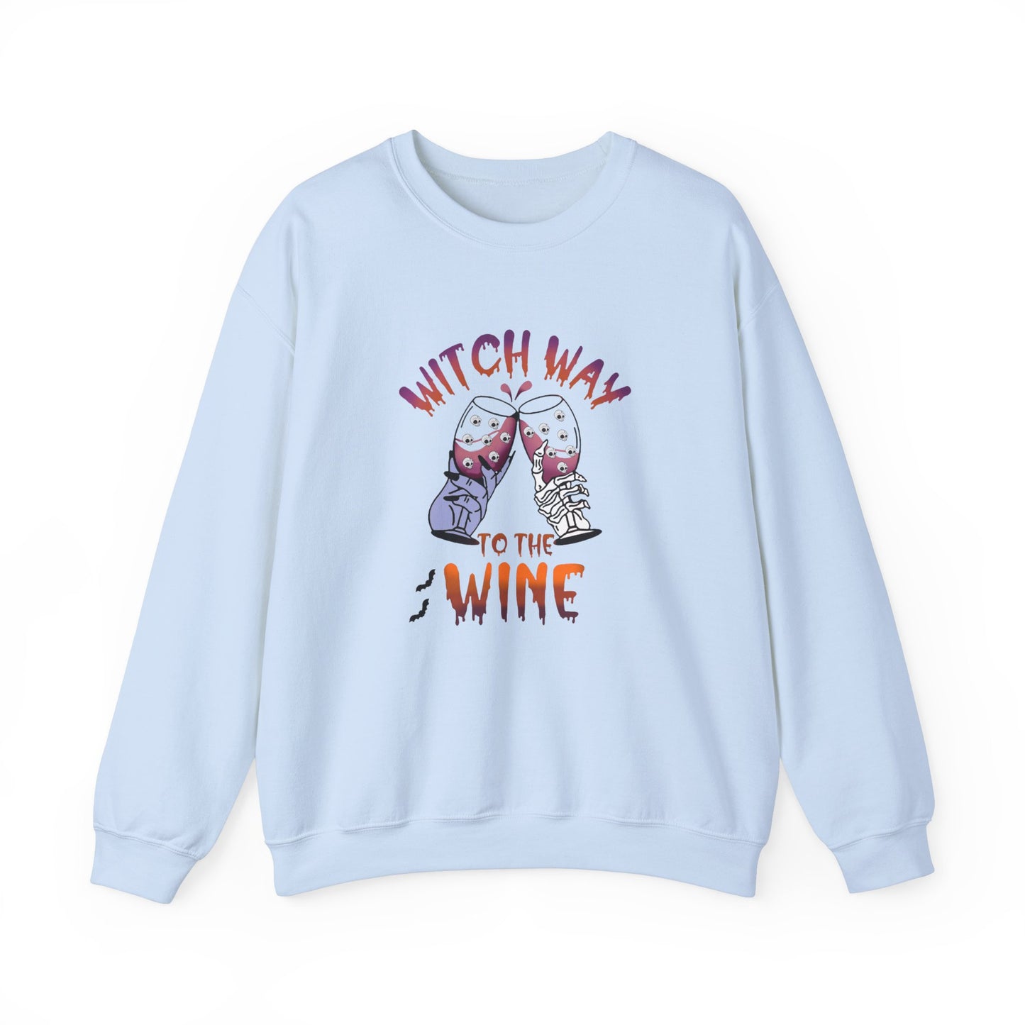 Witch Way To The Wine Sweatshirt Funny Halloween Sweater Halloween Witch Sweatshirt Wine Drinker Gift Halloween Party Spooky Season