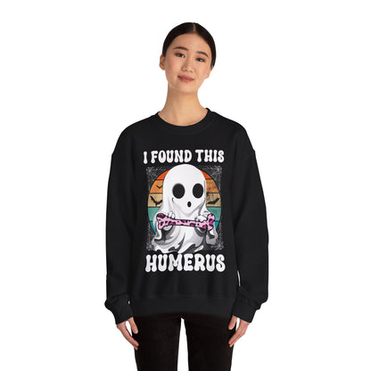 I Found This Humerus Sweatshirt Funny Halloween Sweater Retro Halloween Sweatshirt Funny Halloween Nurse Sweatshirt Nurse Gift Bone Joke