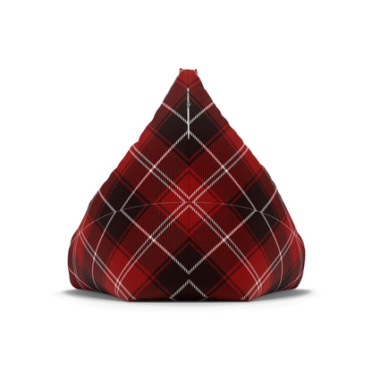 Tartan Bean Bag Chair Cover Red Scottish Aesthetic Home Decor Cross-checkered Beanbag Teens Dorm Bedroom Living Room Games Room Patio Gift