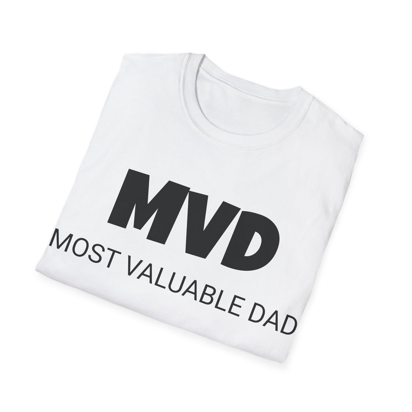 Funny Dad Unisex Softstyle T-Shirt, "MVD", Father's Day Gift, Mens Adult Tee Unique Novelty Present,Ideas for Pappa,Daddy,Pop