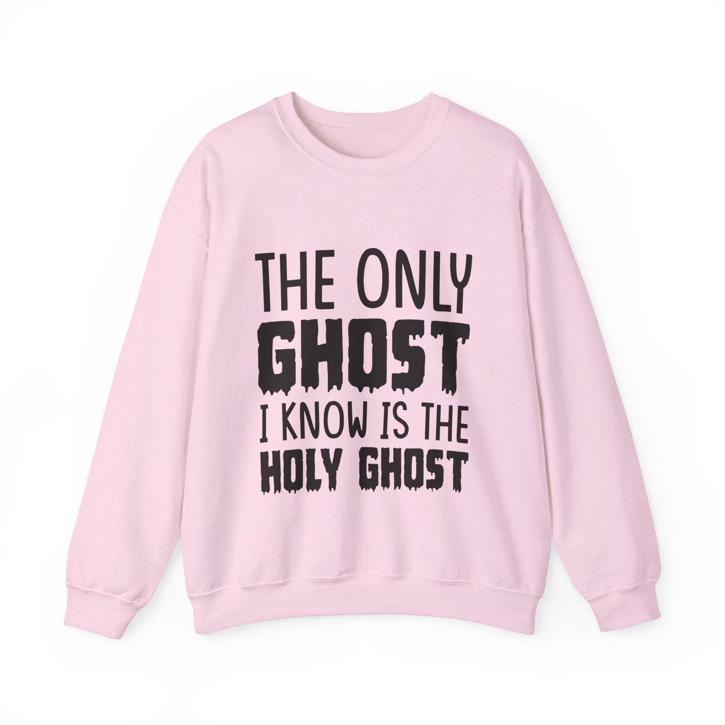 The Only Ghost I Know Is The Holy Ghost Sweatshirt Funny Christian Sweatshirt Funny Halloween Sweater Halloween Gift Cute Halloween Apparel