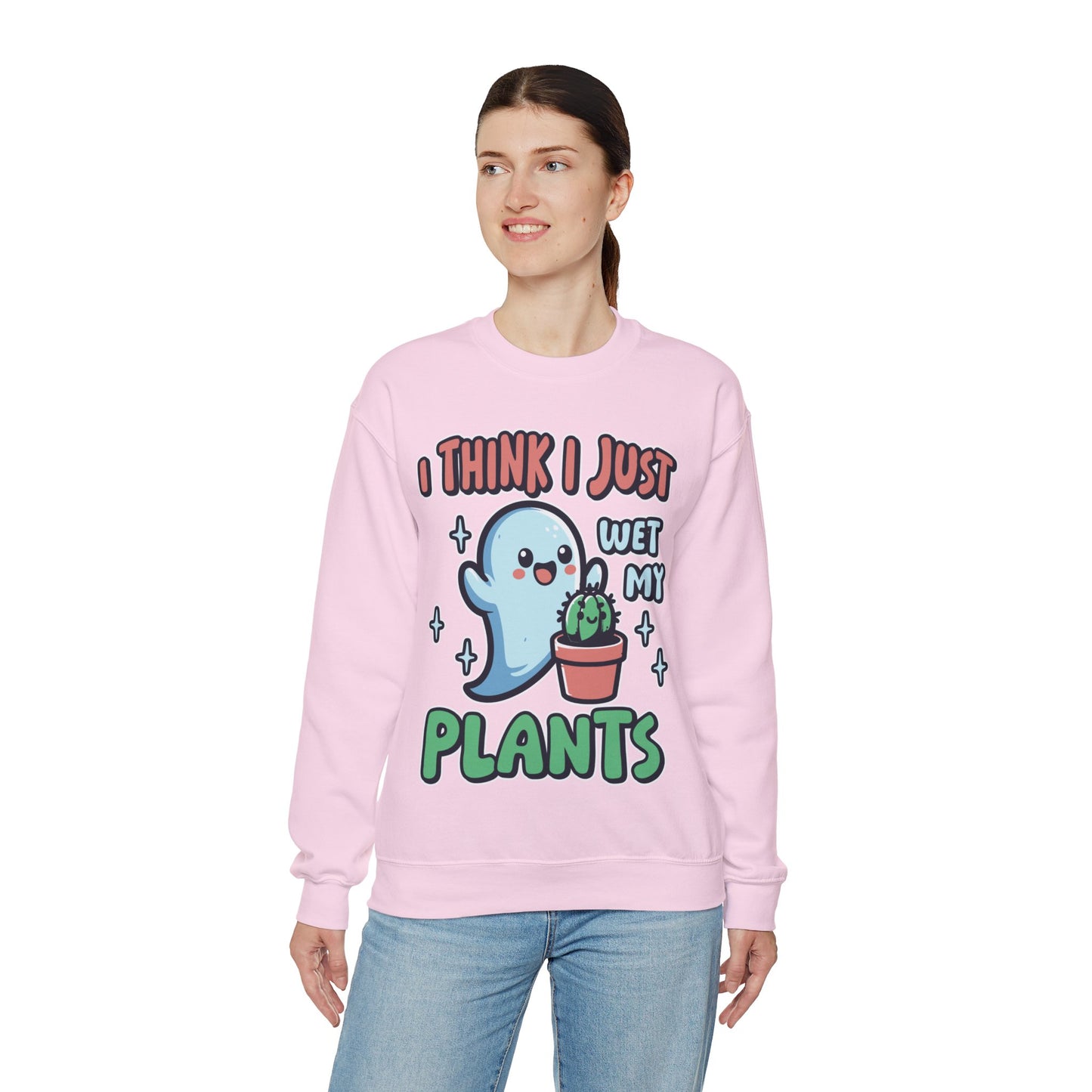 Funny Plant Lover Halloween Sweatshirt I Think I Wet My Plants Sweater Cute Ghost Plant Lover Pullover Sweater Cute Gardening Ghost Gift 2