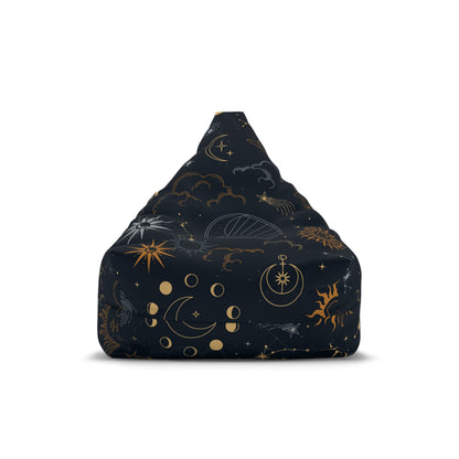 Celestial Galaxy Universe Bean Bag Chair Cover Witchy Home Decor Bohemian Aesthetic Home Gift Adult Meditation Beanbag Gaming Chair Cover