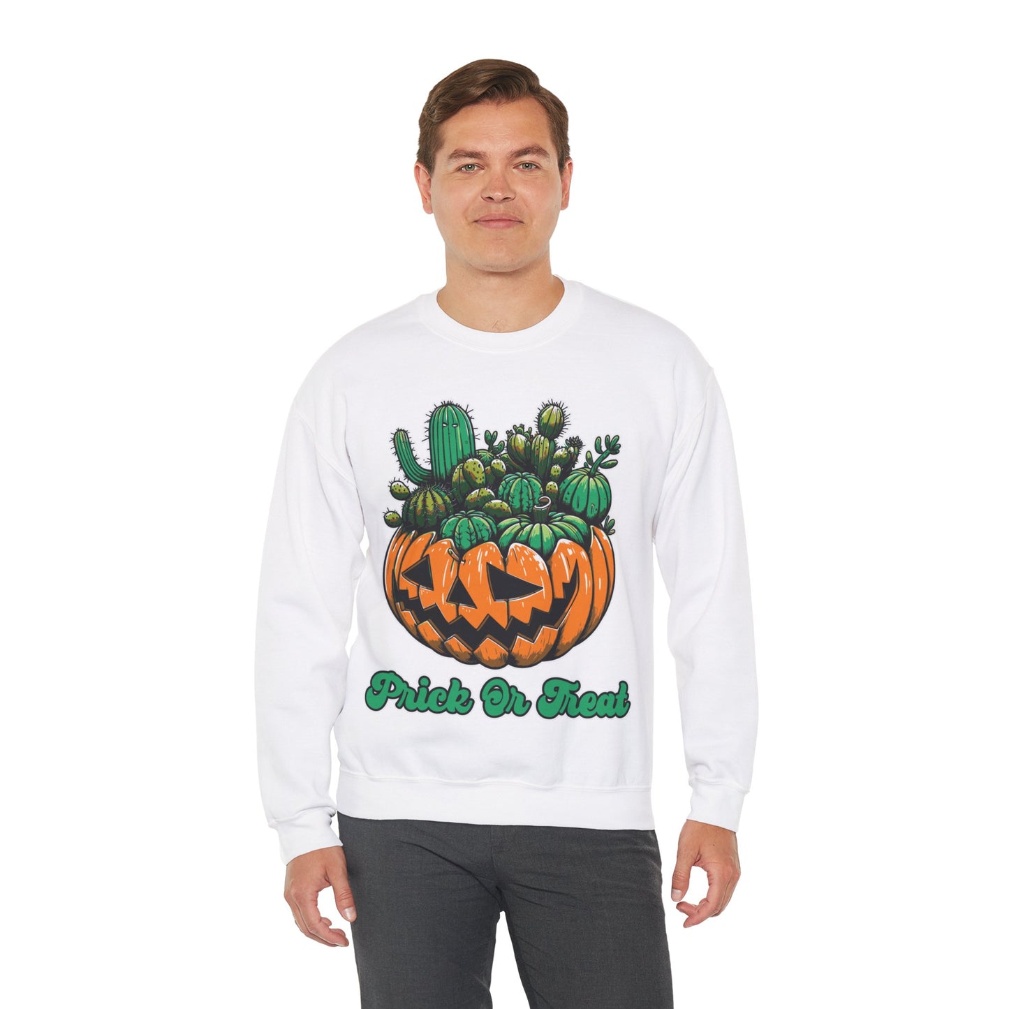 Prick or Treat Sweatshirt Halloween Cactus Succulent Sweater Funny Halloween Unisex Gardener Gift Pullover Sweat Halloween Plant Lover Gift