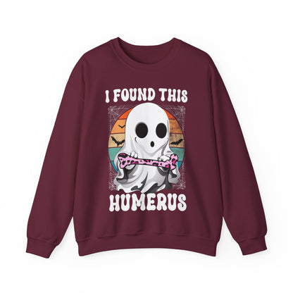 I Found This Humerus Sweatshirt Funny Halloween Sweater Retro Halloween Sweatshirt Funny Halloween Nurse Sweatshirt Nurse Gift Bone Joke