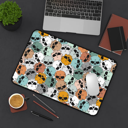 Day of the Dead Desk Mat Skulls Office Desk Accessories Dia de los Muertos Mouse Pad Vintage Retro Desk Pad Gaming Mousepad Unique Gift Idea