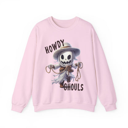 Howdy Ghouls Western Halloween Sweatshirt Funny Western Ghost Halloween Sweater Punny Ghost Howdy Ghouls Pullover Sweater Fall Unisex Gift