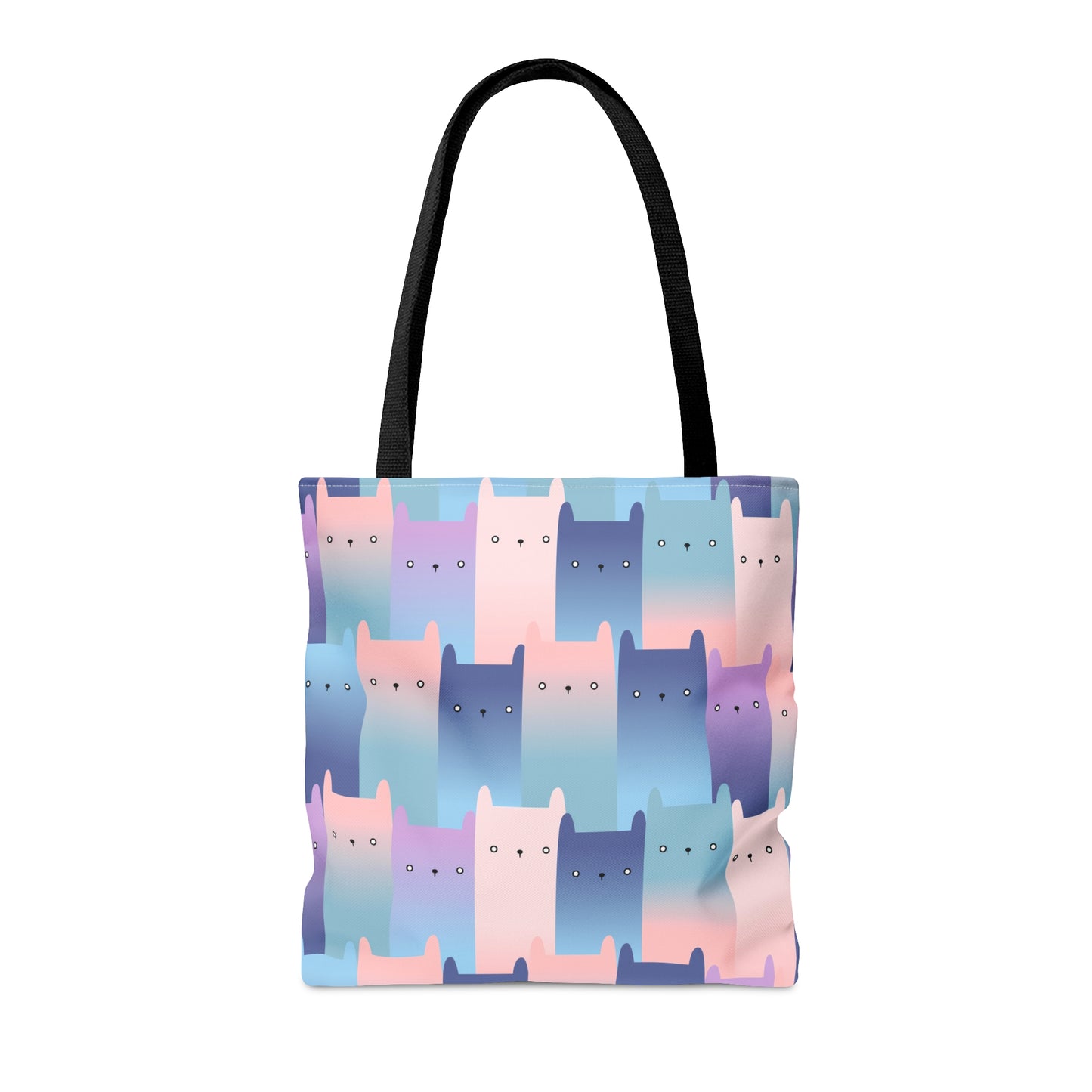 Cat Lovers Aesthetic Tote Bag Pastel Artistic Cartoon Cats Gift All Purpose Casual Shoulder Bag Unique Gift Idea for Cat Mom Feline Art Tote