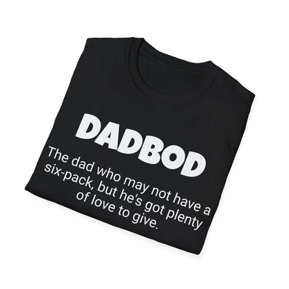 Funny Dad's Mens Softstyle T-shirt, "Dadbod", Father's Day Gift, Tee for Him, Adult Humorous Unique Novelty Apparel Present