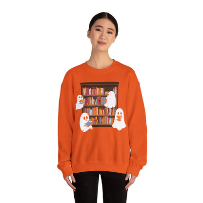 Ghosts Reading Sweatshirt Teacher Halloween Sweater Librarian Sweatshirt Book Lover Sweater Read More Booooks Sweat Halloween School Sweater