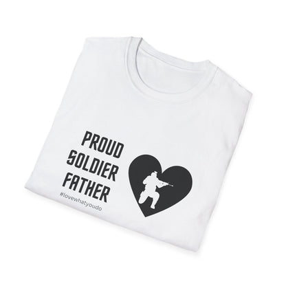 Dad's Profession T-shirt,"Proud Soldier Father",Father's Day Gift,Unique Men's Apparel,Novelty Love Appreciation for Occupation