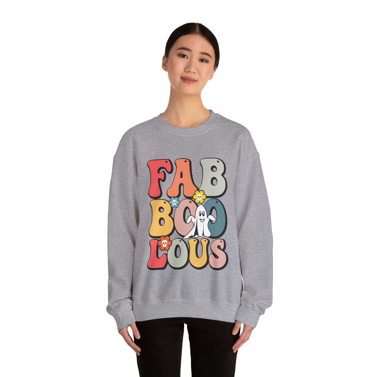 Faboolous Sweatshirt Fabulous Sweater Retro Halloween Sweatshirt Spooky Sweater Groovy Ghost Apparel Trick Or Treat Fall Crewneck Women Gift