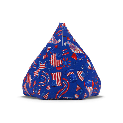 Patriotic Bean Bag Chair Cover Proudly USA American Pride Gnome Decor Aesthetic Home Office Gift Teens Dorm Adult Gaming Beanbag Chair Gift