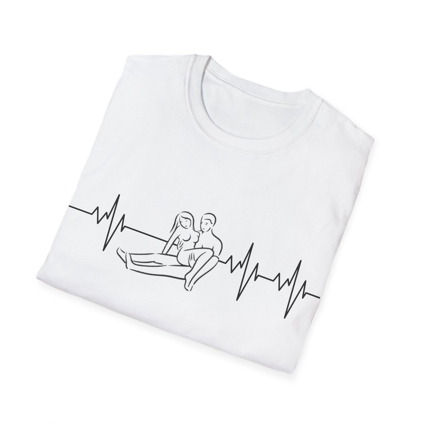 Unisex Heartbeat Kama Sutra T Shirt, Favorite Sexual Pose No.35,Erotic Sexual Desire Couples Gift,Naughty Kinky Adult T-shirt