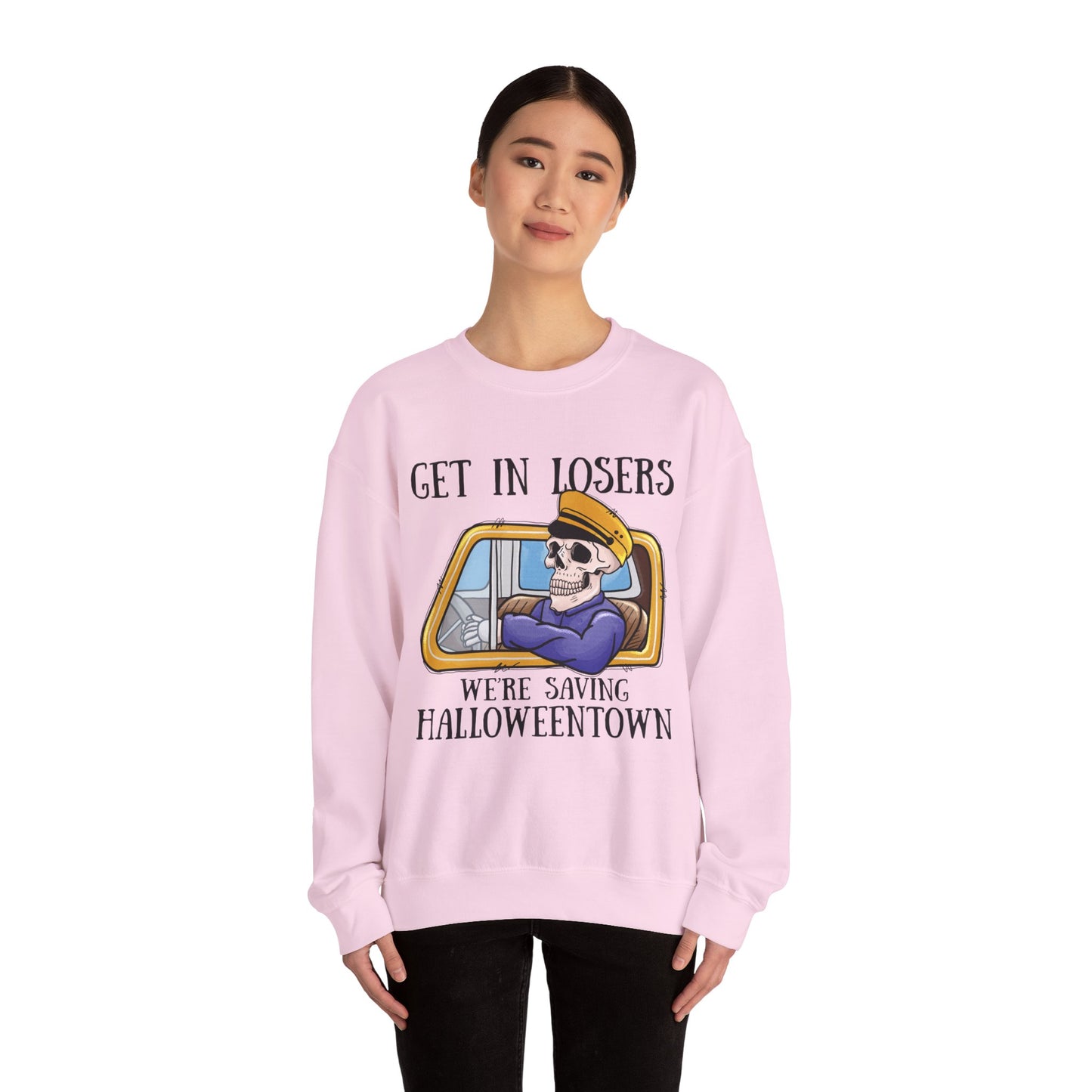 Get In Losers We're Saving HalloweenTown Sweatshirt Funny Halloween Sweater Get In Loser Halloween Crewneck Spooky Season Halloween Outfit