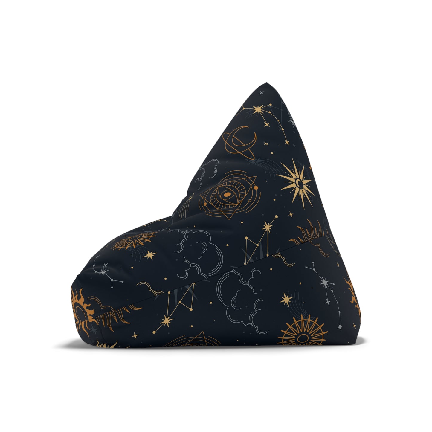 Celestial Galaxy Universe Bean Bag Chair Cover Witchy Home Decor Bohemian Aesthetic Home Gift Adult Meditation Beanbag Gaming Chair Cover