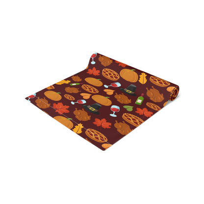 Happy Thanksgiving Table Runner Traditional Turkey Dinner Fall Kitchen Thankful Dining Table Festive Decor Dinner Party Centrepiece New Home