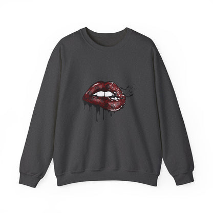 Whimsigoth Lips Sweatshirt 90s Style Gothic Halloween Sweater Witchy Occult Dark Academia Festival Y2K Whimsical Goth Retro Gothic Halloween